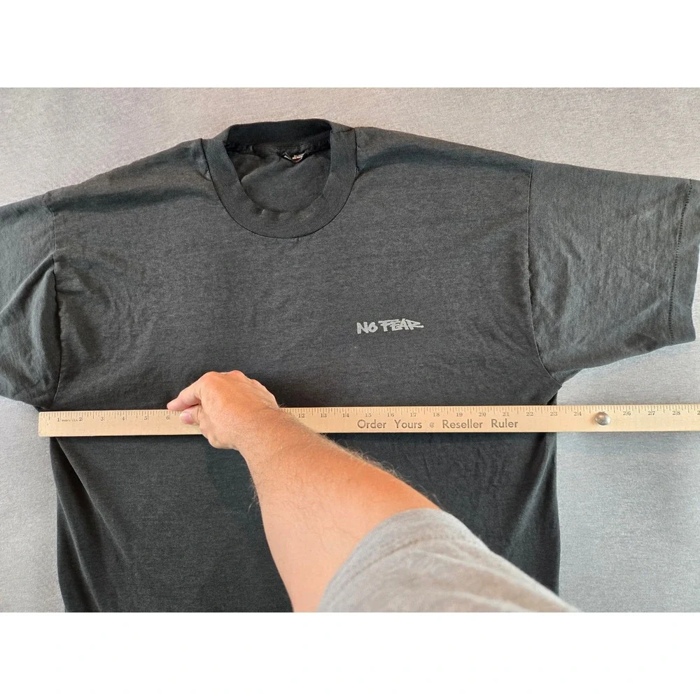 No Fear Graphic T-Shirt‎ Mens XL Faded Black Vintage 90s Single Stitch Logo